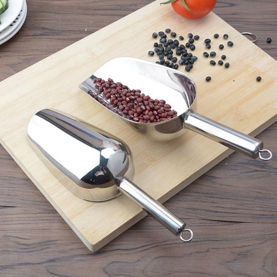 Stainless Steel Multi-Use Shovel Heavy-Duty Ice Food Pet Food Shovel Rust-Resistant & Easy-Clean Kitchen Shovel for Kitchen BBQ Pet Feeding