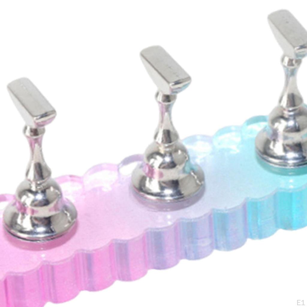 Support d'entraînement pour ongles en acrylique Faux support réutilisable Outil de manucure maquillage Présentation des ongles