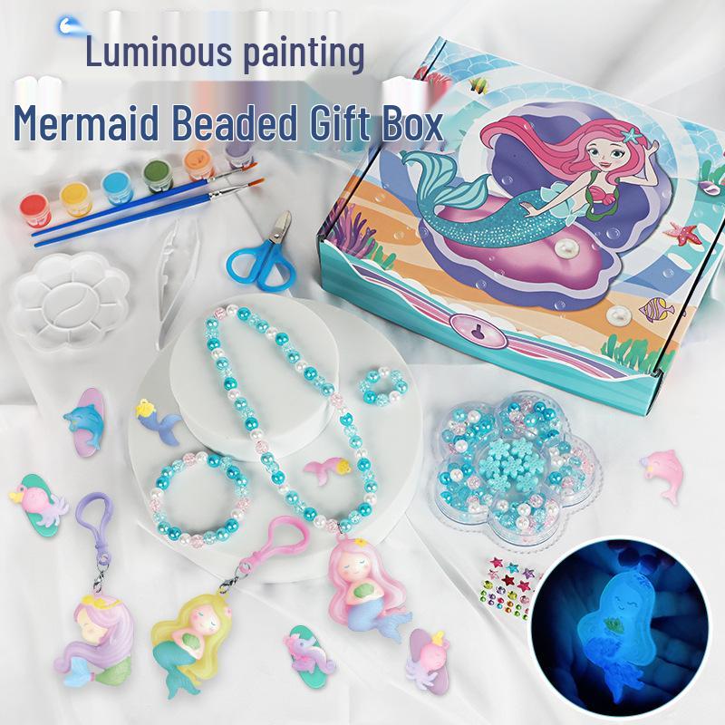 

DIY Luminous Mermaid Beaded Gift Set for Girls