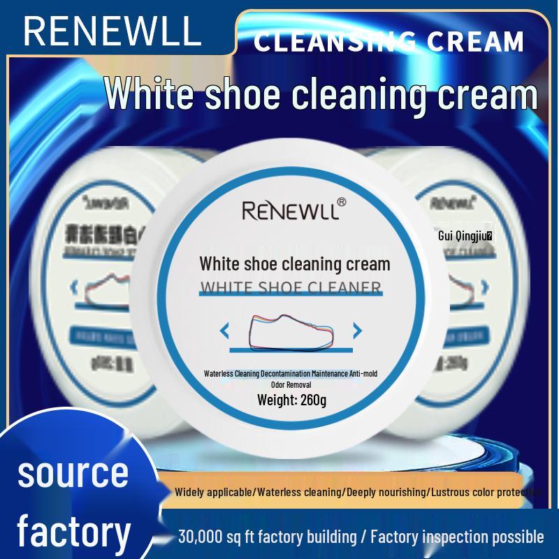 Multi-Functional White Shoe Cleaning Cream: Stain, Yellowing, Oxidation Removal & Whitening