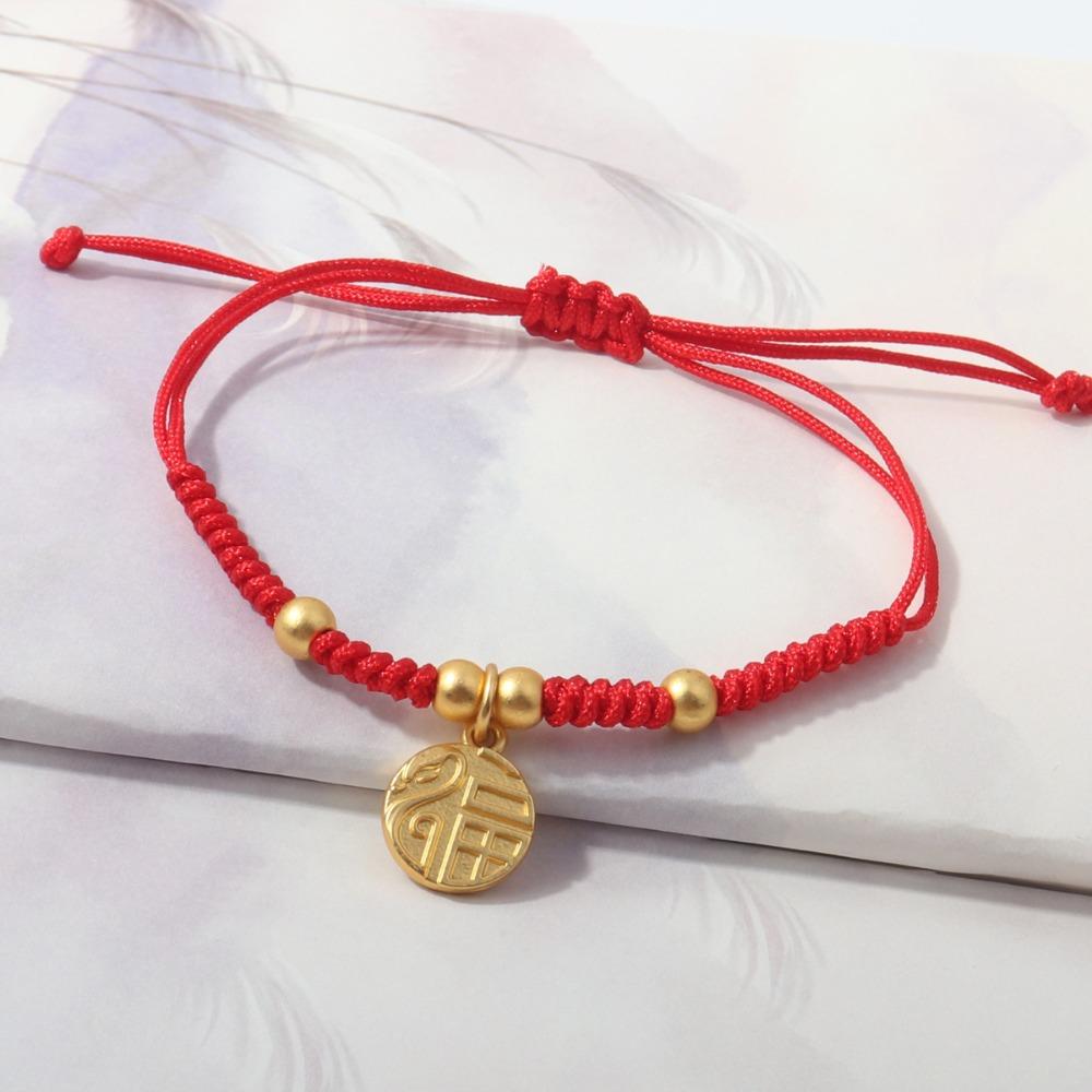 Chinese Style Lucky Red Rope New Year Fortune Bracelet Cute Snake Year Bracelet  Women