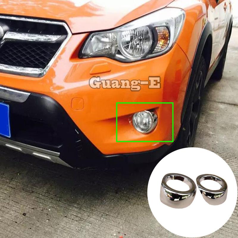 Top Quality Car Eyebrow Cover ABS Chrome Lamp Front Fog Light Trim Frame 2PCs For Subaru XV 2012 2013 2014 2015 2016 2017