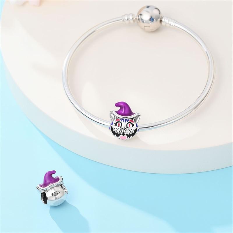 Magical Animals Copper Cute Naughty Rabbit Cat Charms Luminous Beads Fit For The Brand'S Diy Bracelet Women Jewelry Gifts