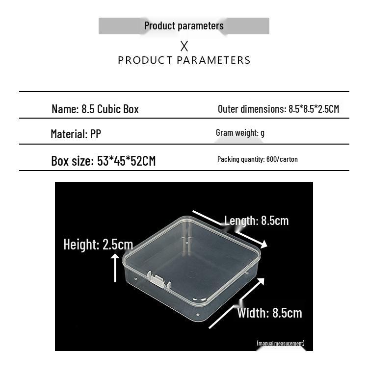 Cutie de depozitare și afișare pentru feronerie din plastic transparent