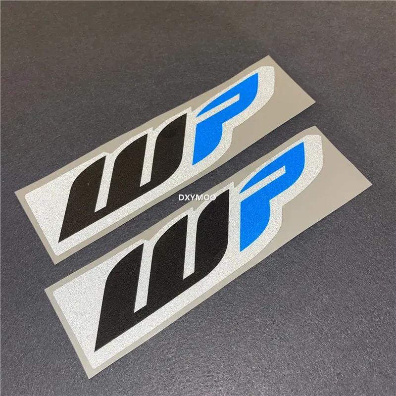 2X Styling Auto Nastro Vinilico Moto Sospensione Ammortizzatore Adesivo Decalcomania per WP 390/690/1090/1190/1290 blu
