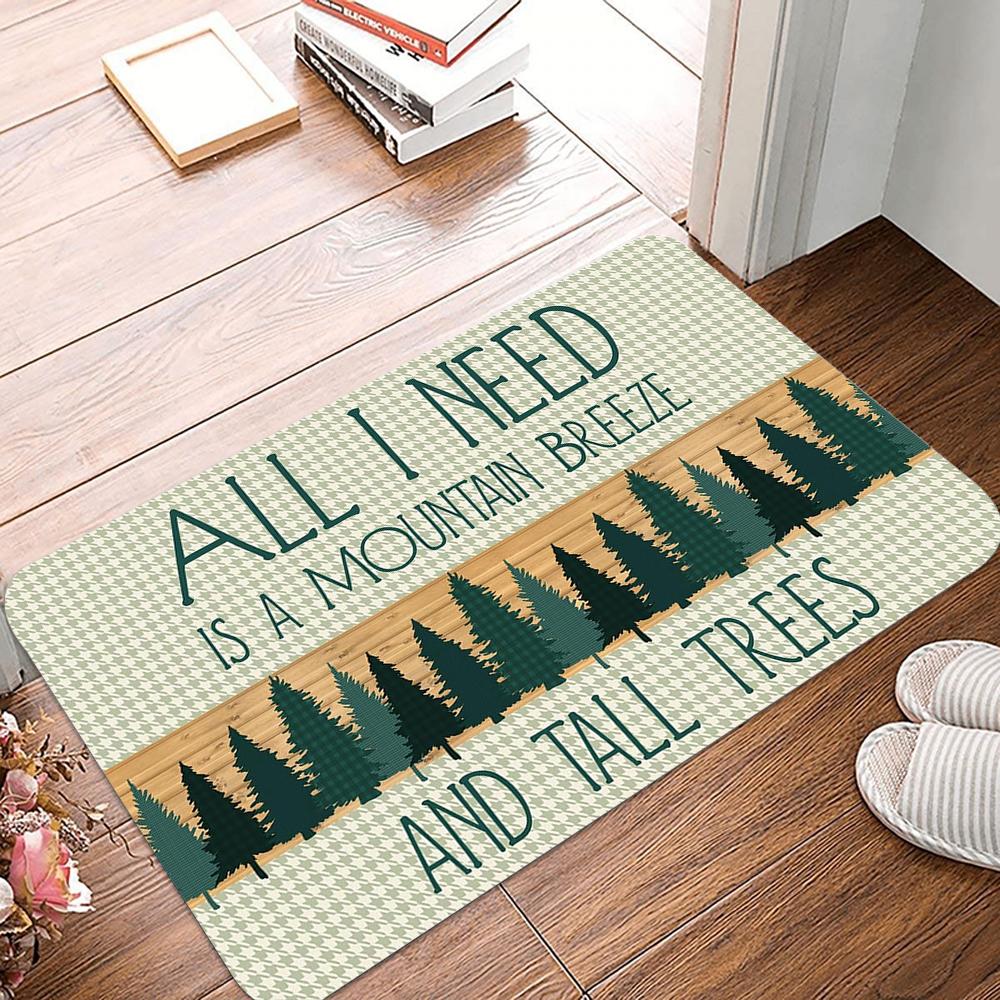 Vintage Wood Forest Deer Moose Elk Welcome Decorative Doormat,Wildlife Animal Deer Floor Mats,Farmhouse Decor For Home Bedroom