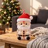 Lead Free Glass Cup Christmas Santa Straw Cup, High Borosilicate Tumbler, Durable Portable for Outdoor Reusable Drinking Cold Beverages And