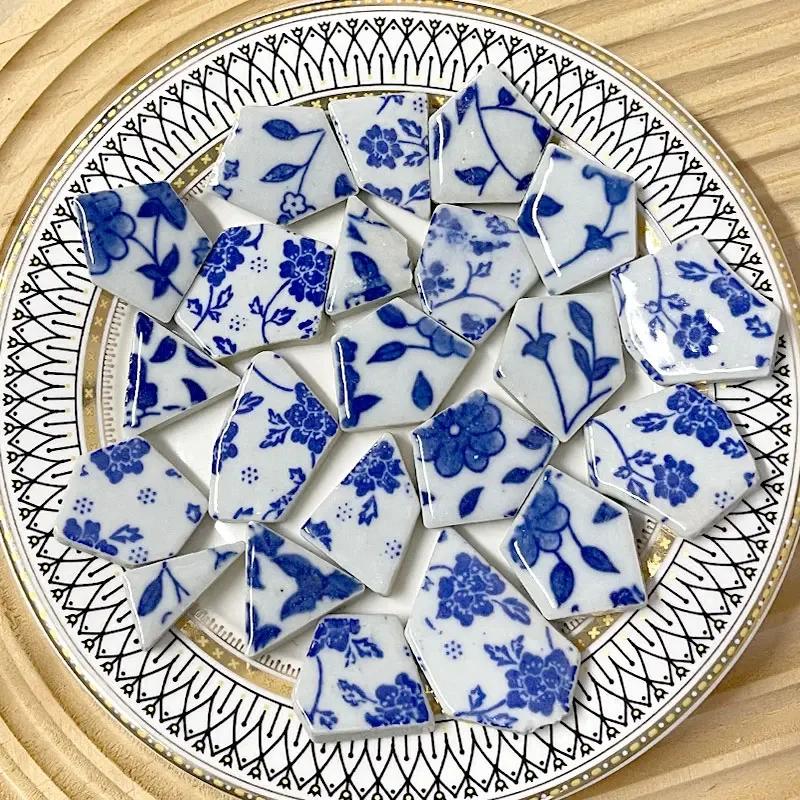 100g DIY Ceramic Mosaic Tiles Glass Mirror Handmade Ornaments Tiles Wall Crafts Colorful Crystal for Decorative Materials