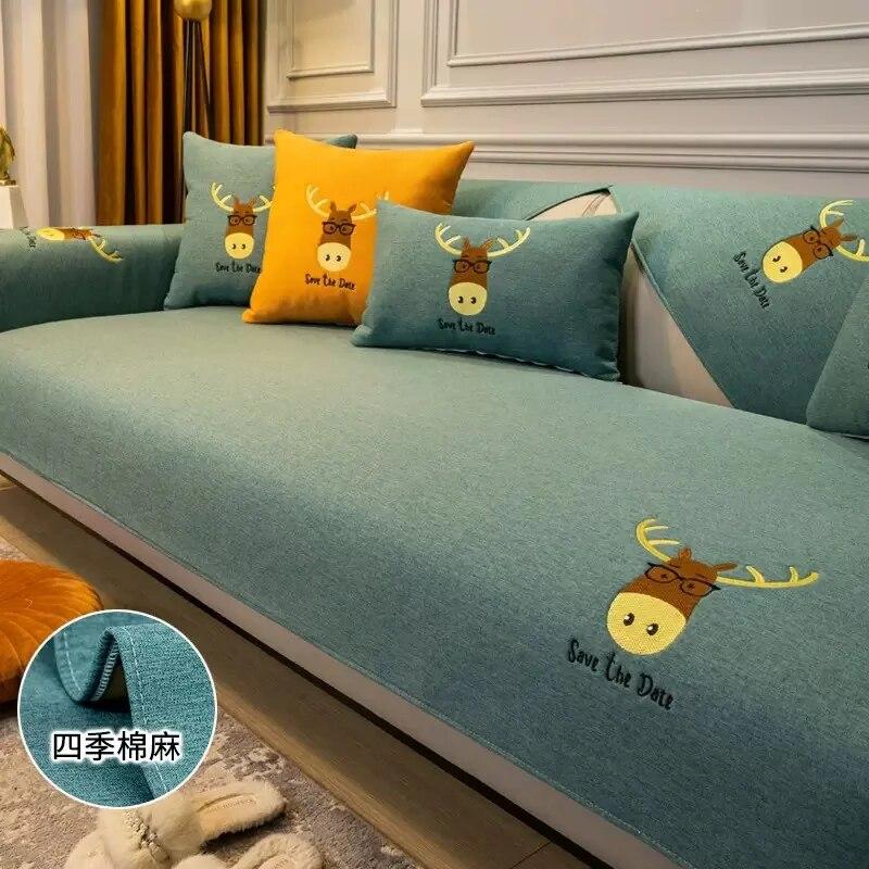 

Хлопковый и льняной чехол для дивана, универсальный чехол для полотенец на спинку, тканевый чехол для дивана для гостиной, нескользящая подушка, не пачкает волосы 70X70CM 1PCS