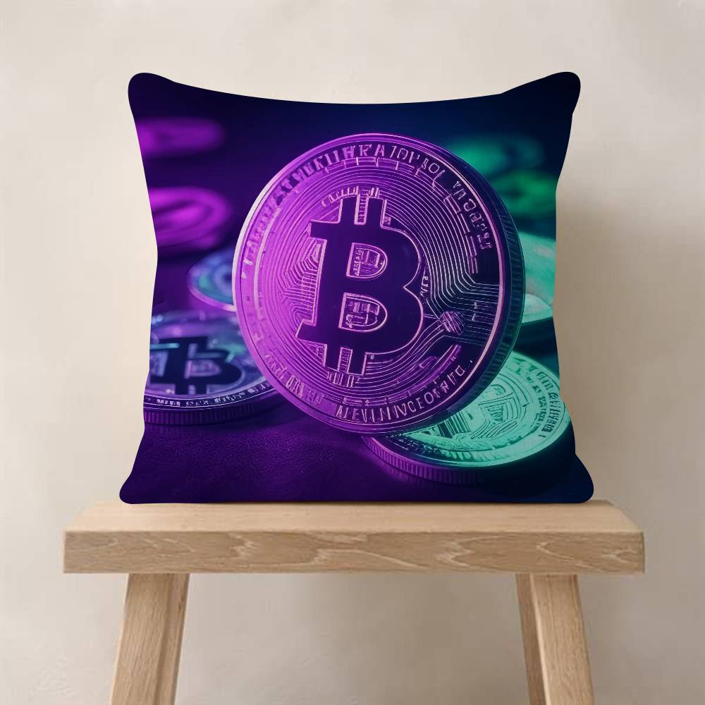 Биткоин Крипто Криптовалюта Btc Персонализированная Подушка Чехол от Пыли Спальня Дети Вечеринка Украшение Наволочка День Рождения Дети