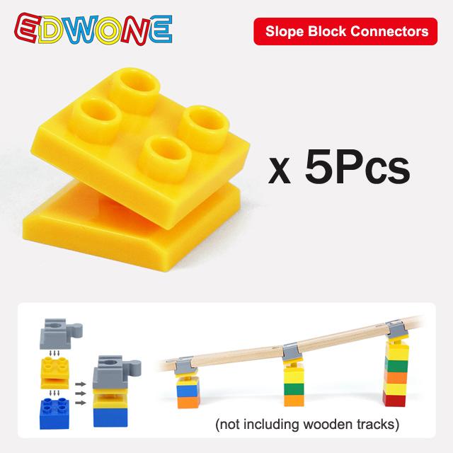 5/10pcs Universal Wooden Tracks Connectors Accessories Big Size Blocks Rotatable Connection Adapters Fit for Brand Train Tracks