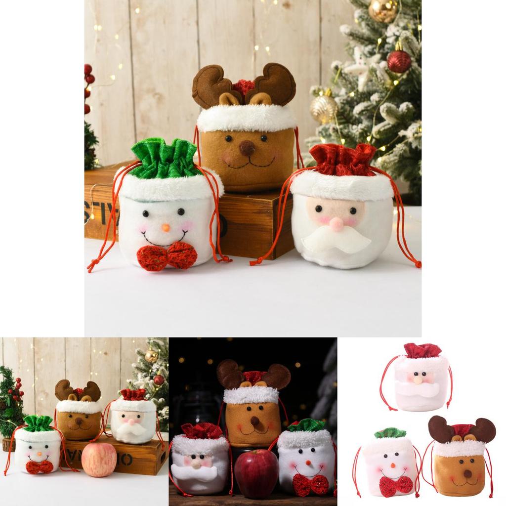 Stilvolle Weihnachts-Apfeltüten mit elegantem Kordelzugverschluss für süße Überraschungen