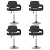 Day and Night - Day and Night Swivel Dining Chairs 4 Units Black Synthetic Leather