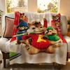 Movie A Alvin A And T The C Chipmunks Throw Flannel Throw Blanket Suitable for Sofa,Living Room,Bedroom