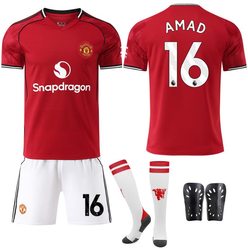 2526 New Man L Red Devils home court No. 17 Ganacho 8B fee football jersey set jersey M United red foreign trade