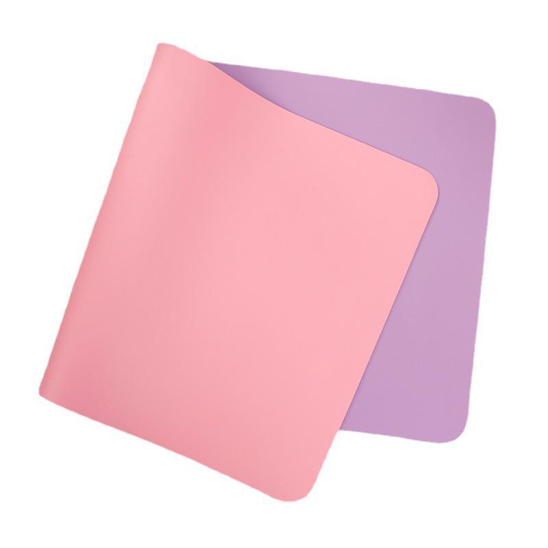 Dual-Sided Two-Tone Leather Desk Pad - Large Mouse, Keyboard & Notebook Mat