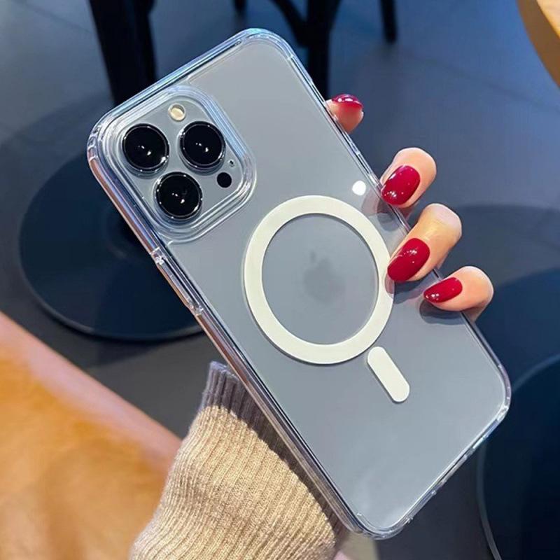 Acrylic Transparent Magnetic Phone Case for iPhone 13 Pro/15 Pro with Boxed Packaging and Premium Feel