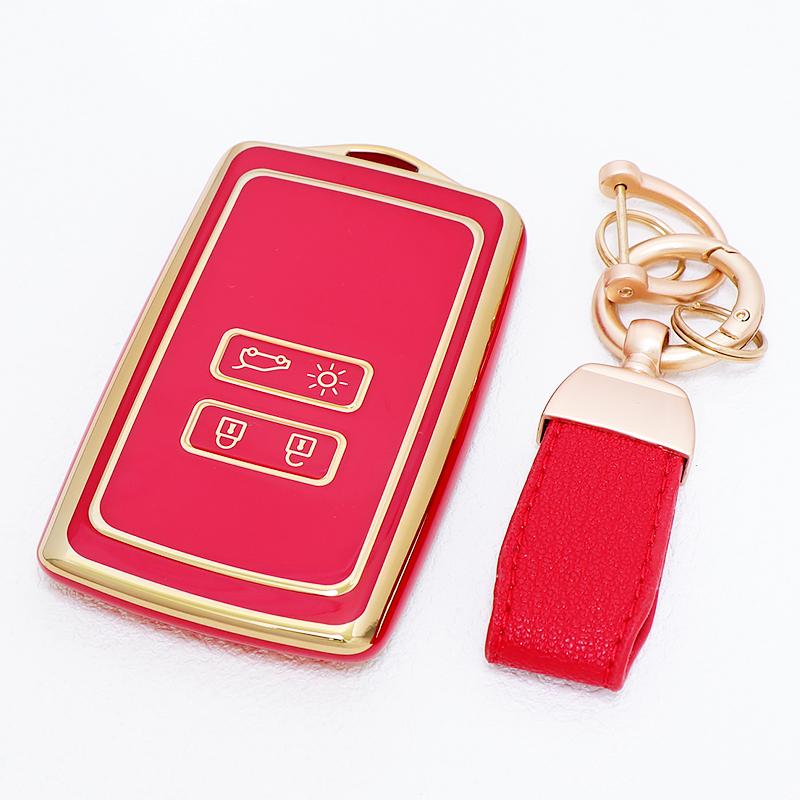 For Renault Kadjar Koleos Megane 4 Talisman Arkana Dacia Sandero Espace 5 Captur Tpu Shell Fob Holder Car Key Case Cover