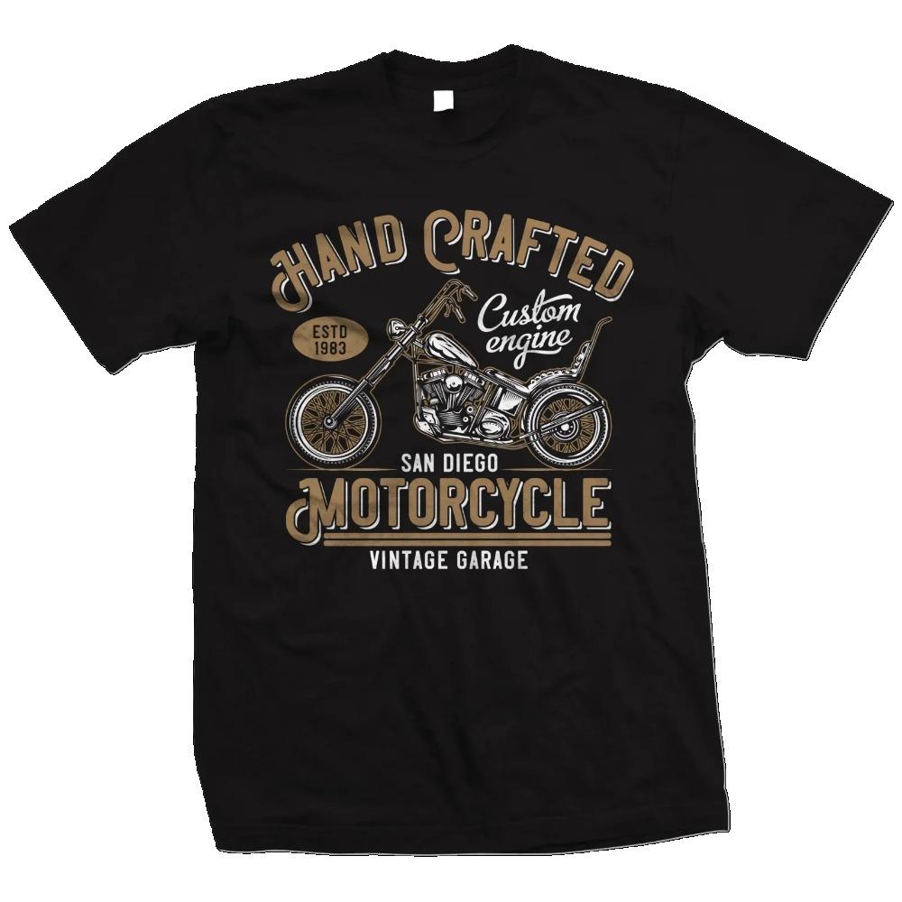 T-shirt Coton Homme Biker Moto Grande Taille Imprimé Cool Mode Streetwear Classique Grande Taille Tee Nouvelle Arrivée Top Moto