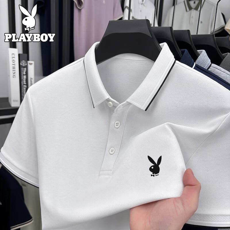 Playboy Men s Casual Solid Polo Shirt 2XL
