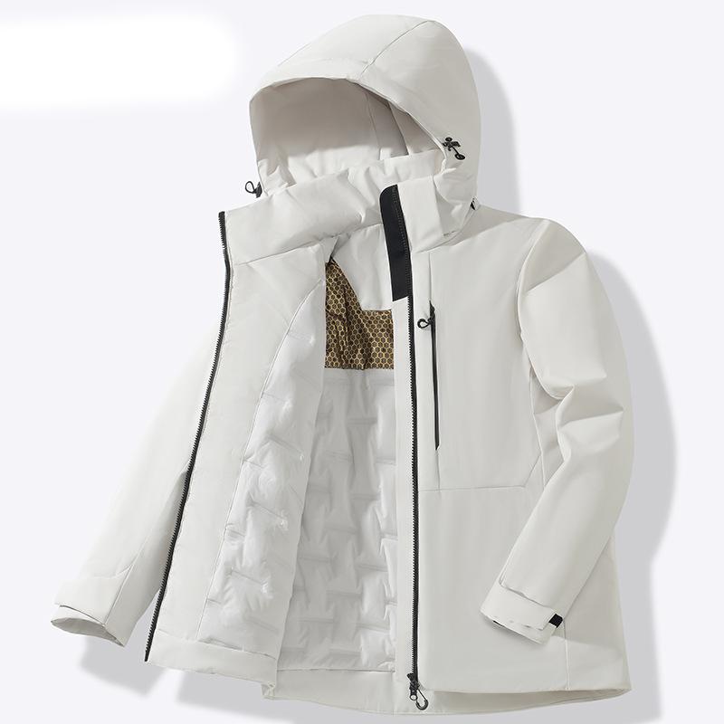 Unisex Waterproof Fleece Jackets Winter Windproof Thermal Windbreaker Men Women Hiking Camping Skiing Climbing Raincoat
