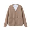 Men's Loose V-neck Drop Shoulder Open-front Knit Cardigan - New Casual Versatile Niche for Spring/Autumn 2025.