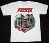 Vintage ACCEPT BAND METAL HEART Cotton White Unisex T-Shirt