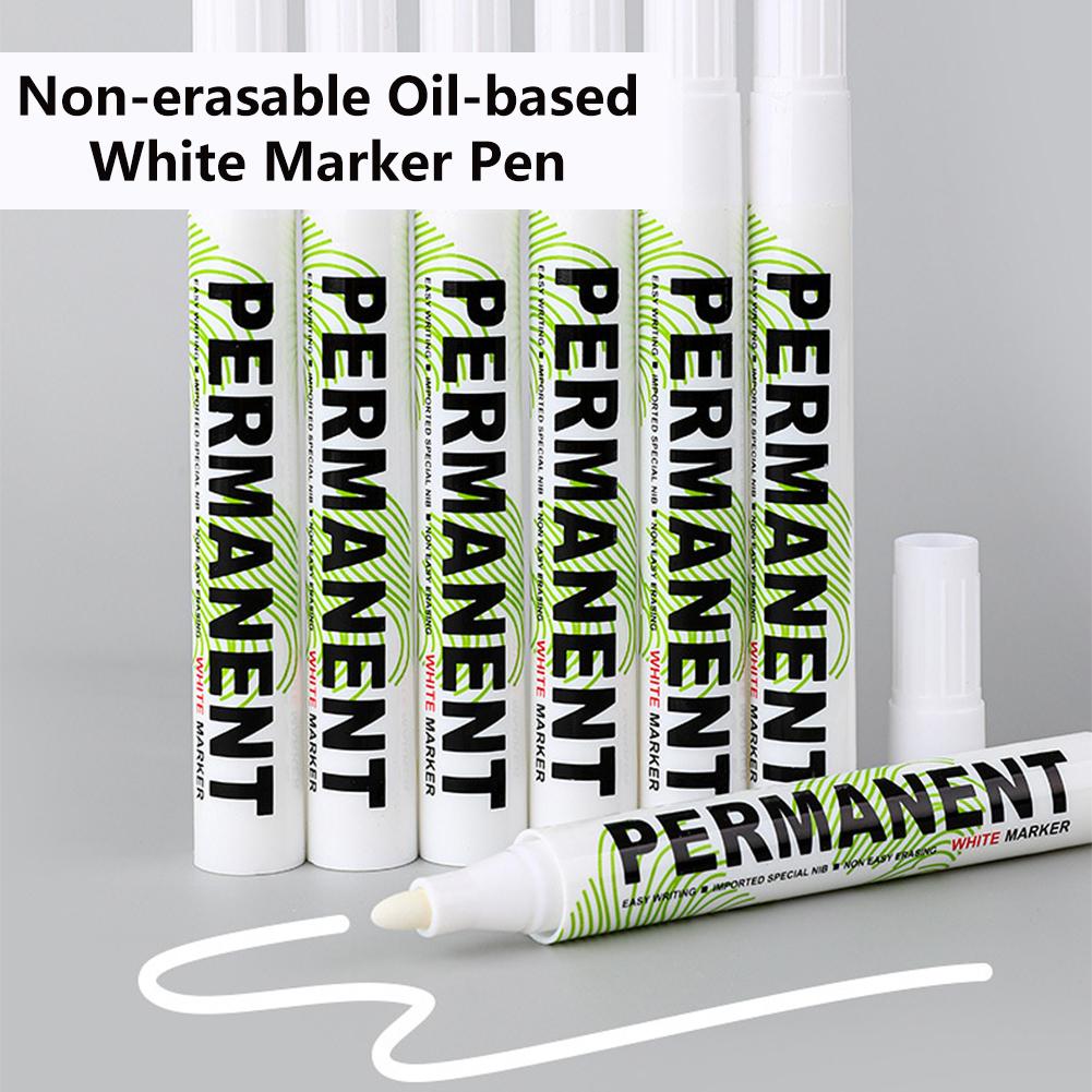 0.8/1/2/3mm White Permanent Paint Pen for Wood Rock Plastic Leather Glass Stone Metal Canvas Ceramic Deep Hole White Marker Pen