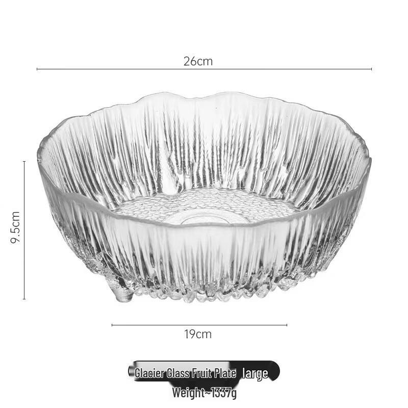 Minimalist Glacier Glass Multipurpose Bowl