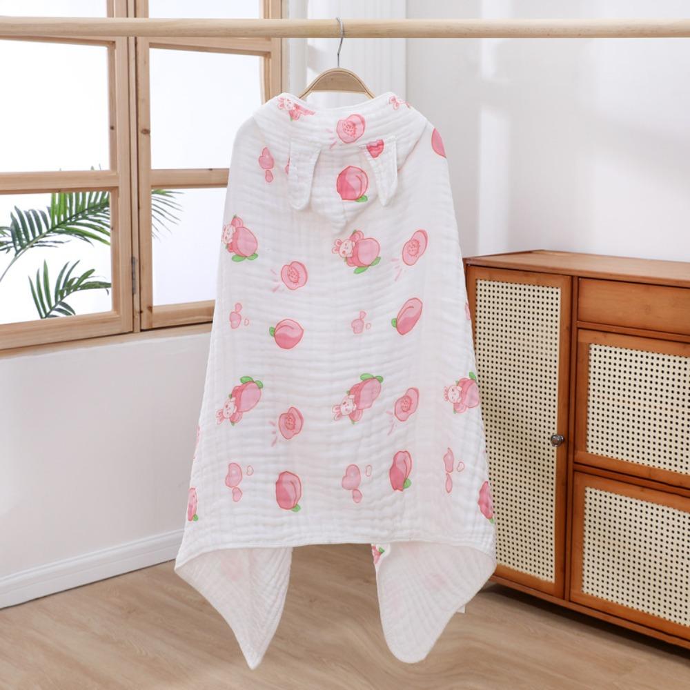 

Cotton Hooded Cape Towels Cute Sleepwear Bathrobe Cloak Cartoon Blanket Wrap Beach Style 7
