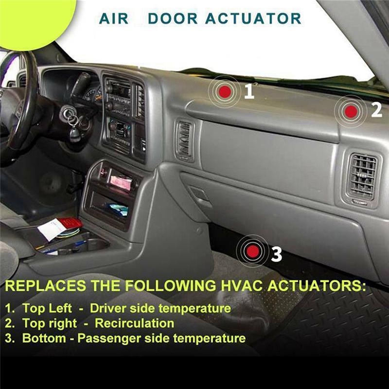 HVAC A/C Heater Blend Door Actuator For Silverado GMC Sierra Yukon Cadillac 16163982 52402598 604-106