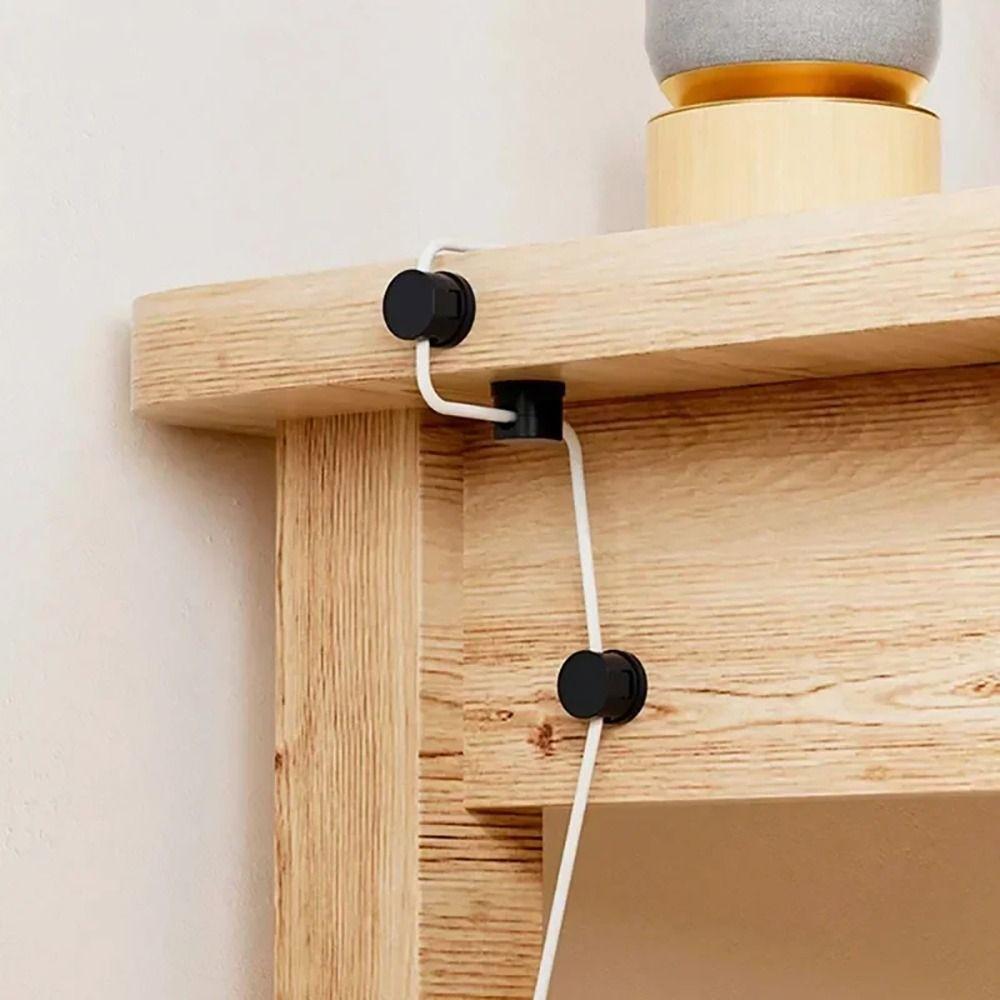 3Pcs Adhesive Cord Holder Magnetic Cable Clips Wire Arrangement Cable Management  Under Desk