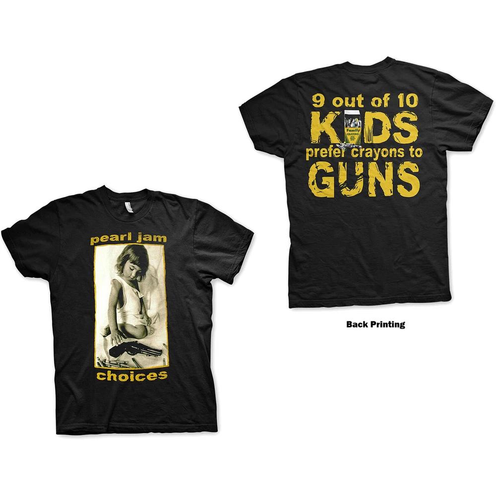 Pearl Jam Unisex Tshirt Choices (Back Print) S