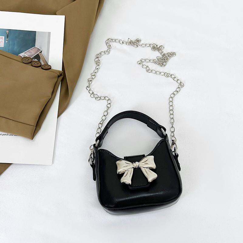 Trendy Butterfly Knot Underarm Bag For Women In Chic Black Red Pink White Colors