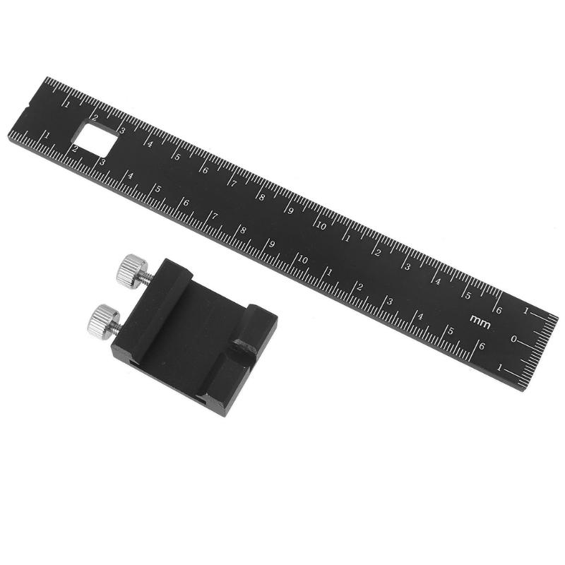 Precision Pocket Ruler Woodworking by Clear Style | Inch and Metric Indicators Professional Woodworking for T Track Rule