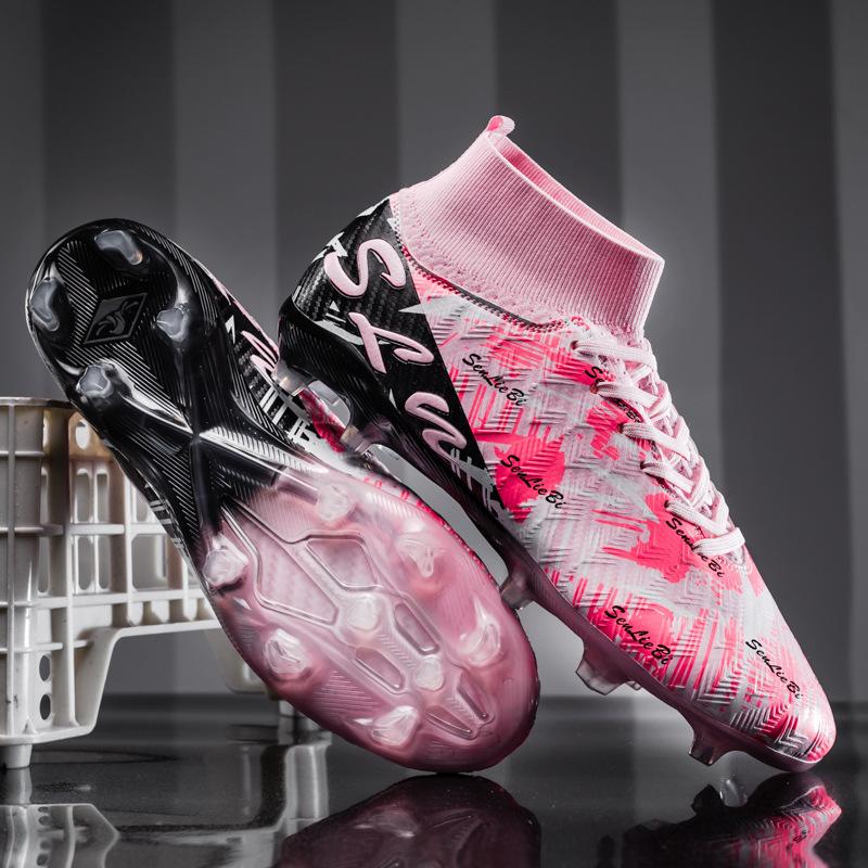

Children s high-top football shoes Men s youth football shoes Student women s TF broken nails football shoes AG long nails 34
