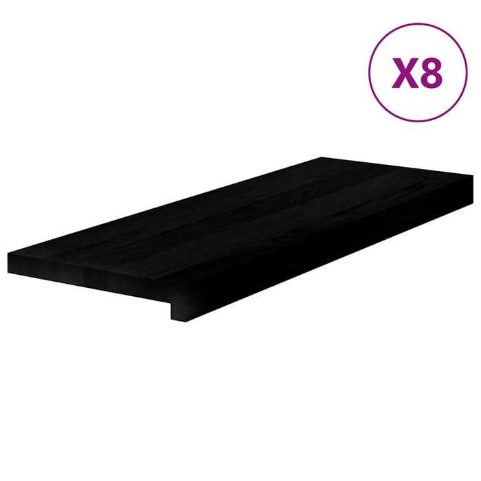 VidaXL Marches d'escalier 8 pcs marron foncé 70x25x2 cm chêne massif 3283025