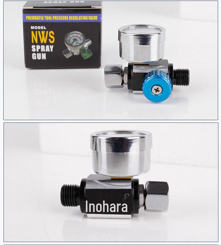 Universal Spray Gun Pressure Regulator and Stabilizer with Gauge