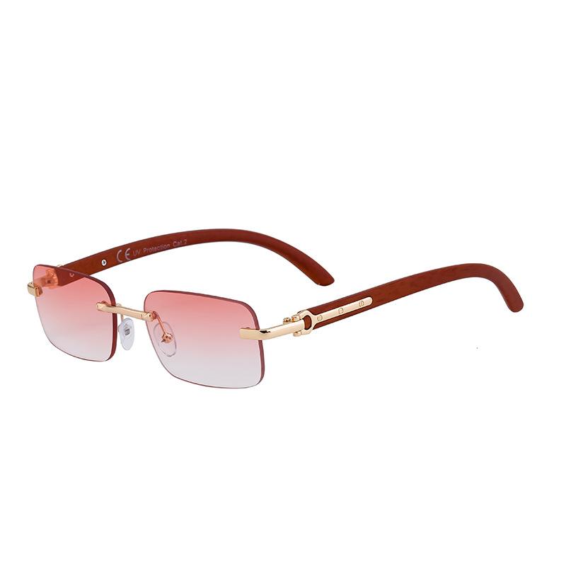 

JYL TS Women s Retro Small-Frame Rimless - Trendy Fashion Sun Eyewear LB7838 ZZC-160053 c-651 бледно-розовый