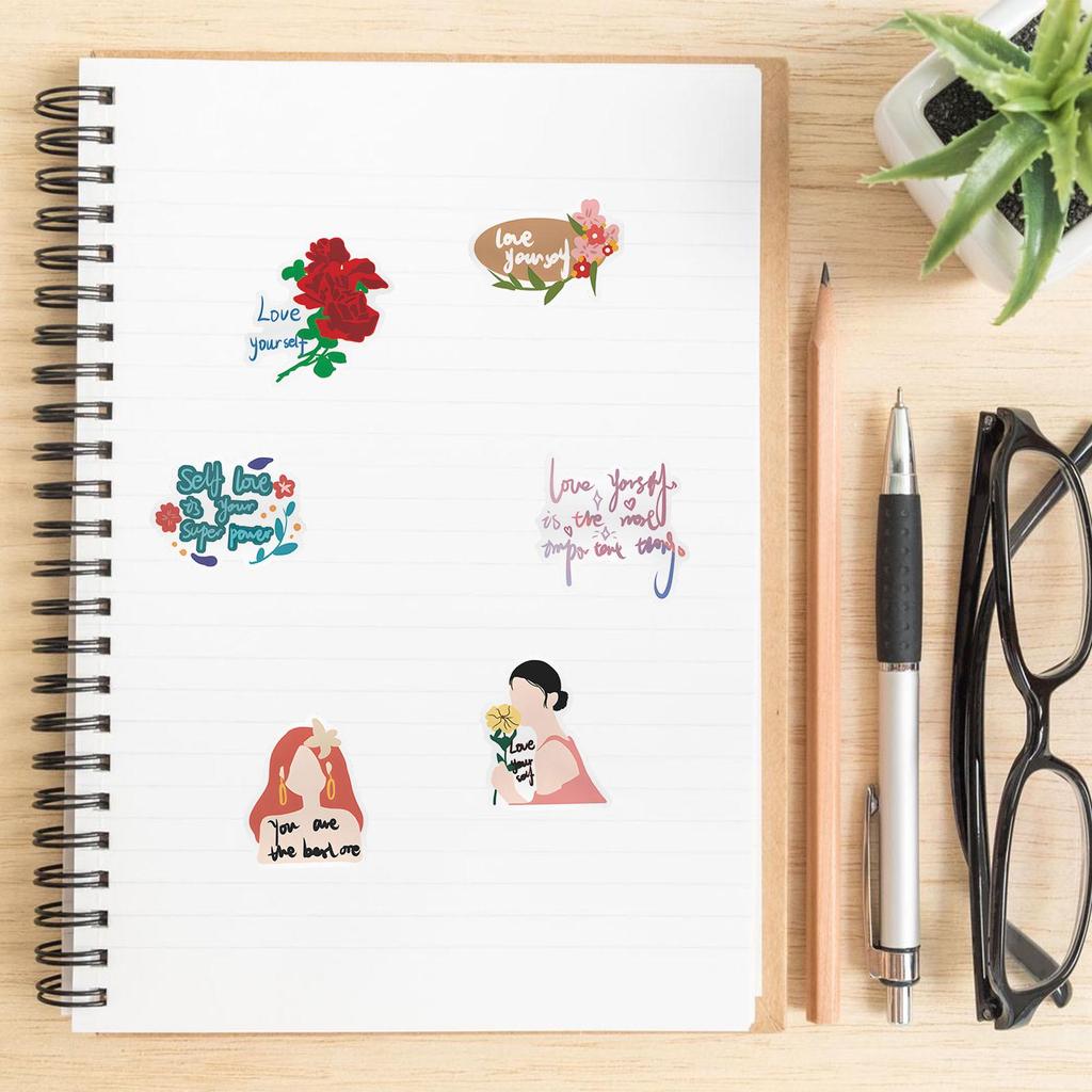 50 Healing & Motivational Self-Love Cultural Stickers for Creative DIY Laptop Decoration