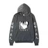 Anime Attack on Titan Levi Ackerman Hoodie, Double Sleeve Japanese Text Print Pullover Sweatshirt Long Sleeve Streetwear for Men Women