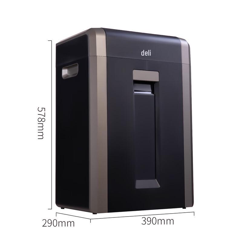 Deli Level 4 Cross-Cut Office Shredder (25-Sheet, 30min, 31L) CN plug (adapter included)