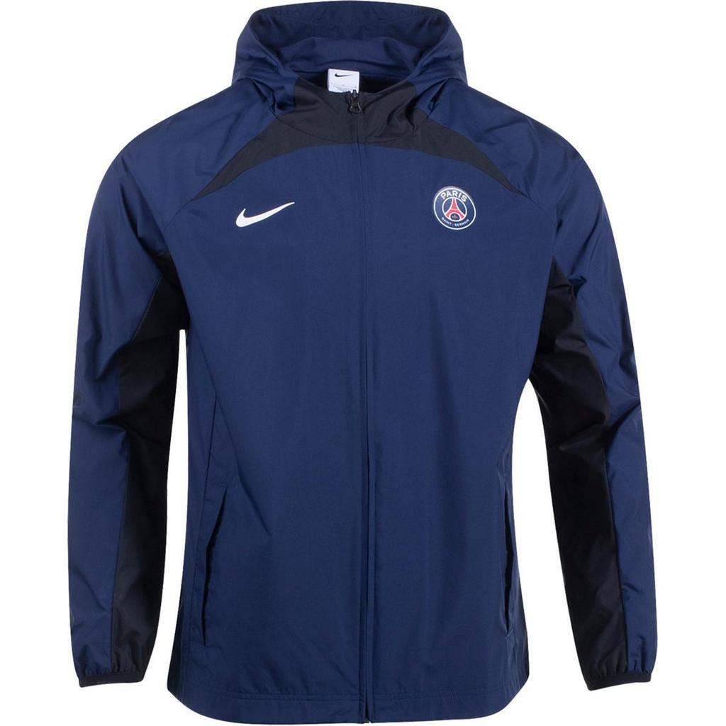 Nike Paris Saint-Germain All-Weather Fan Jacket With Contrast Logo Print And Zip Men Outerwear Blue DN1185-410