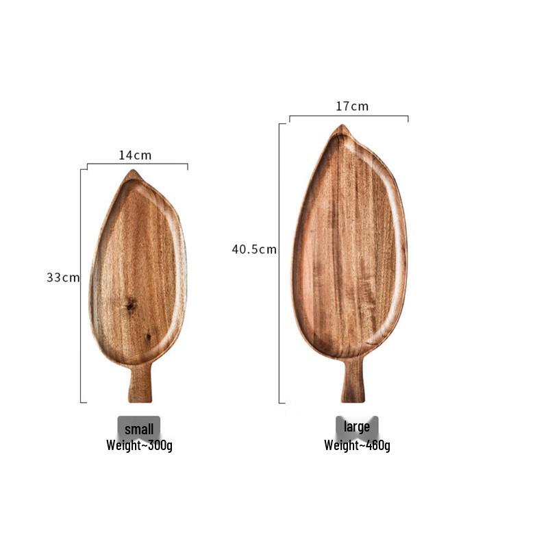 

Japanese Leaf-shaped Wooden Serving Tray