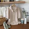New ArrivalS Open Run Copilta Volume BlouSe Short Sleeve Double Women S Summer