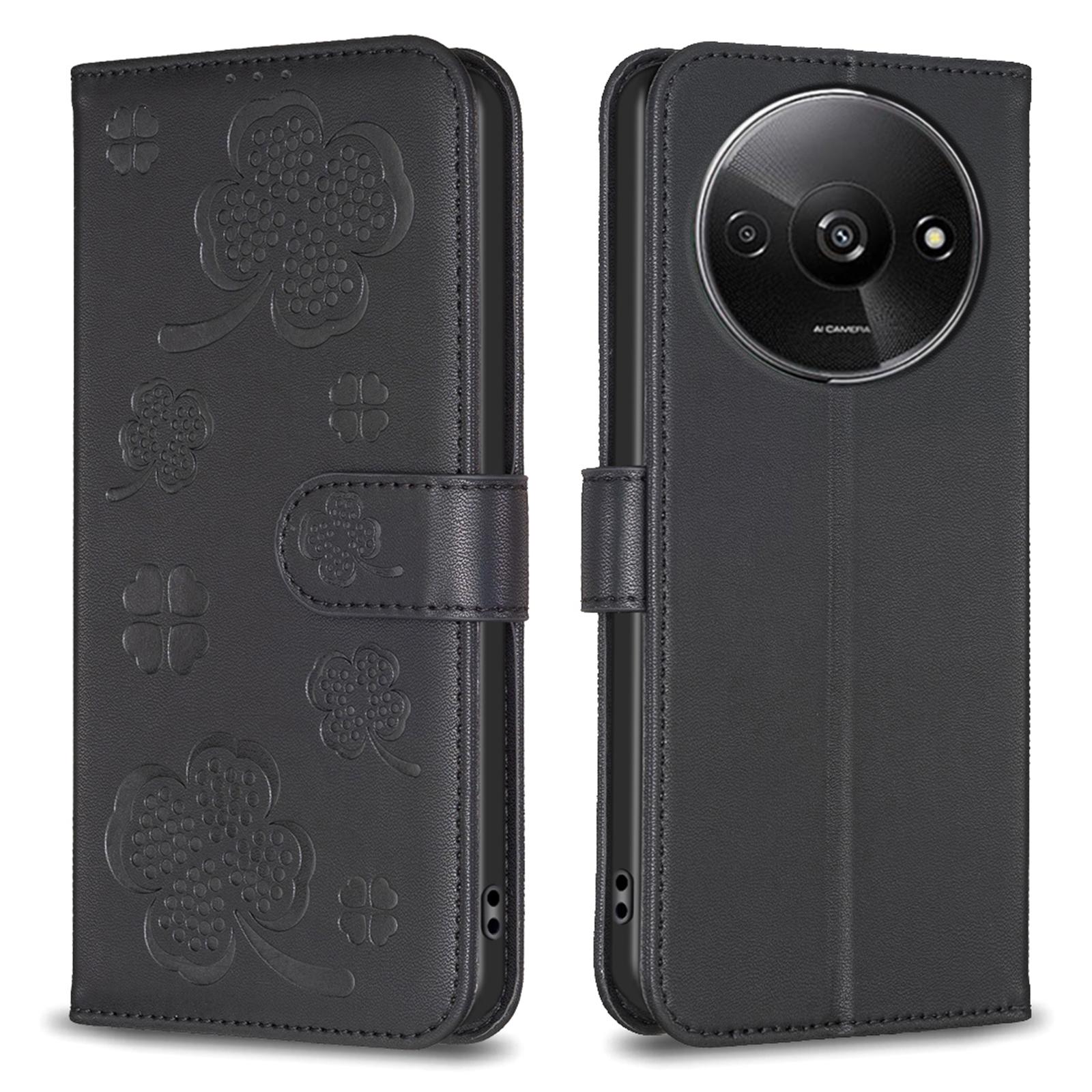 

Для Xiaomi Redmi A3 4G/Poco C61 4G Чехол lucky clover Кожаный чехол-книжка C