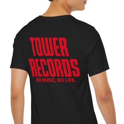Tower Records t-Shirt and Kids Tshirt, Front and Back Print, Defunct Music Store, Vinyl, Tapes, Cassettes, CDs