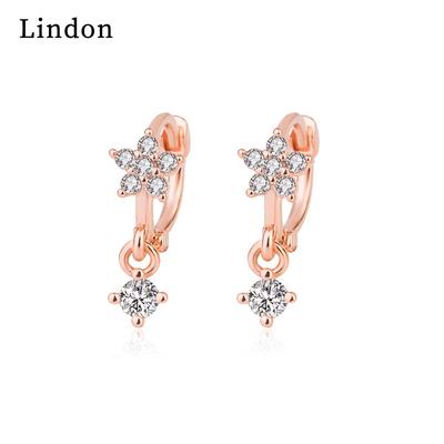 Lindon Damen-Ohrringe aus Kupferlegierung, Zirkon, Tropfenohrringe für Frauen, Hochzeit, Party, Geschenke