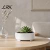 Planter Rounded Line Plant Container, Oval Shape Indoor Green Pot, Container Multi-Purpose Flower Pot for Small Foliage Plants Home Decor 3D Printed
