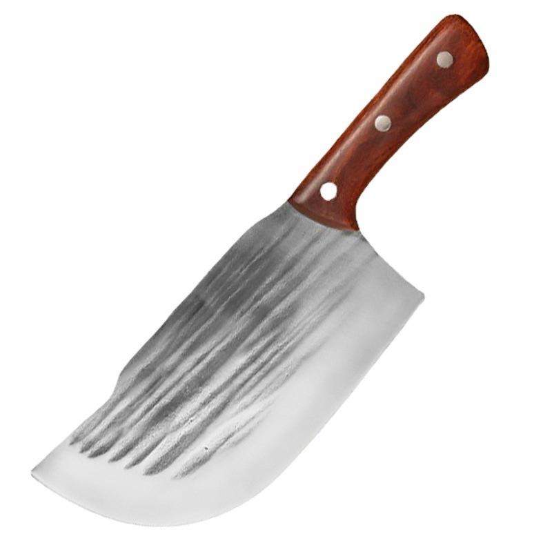 

Нож для разделки свинины из нержавеющей стали 5CR15, выкованный вручную, нож для разделки мяса, толстый, крепкий, острый, бытовой кухонный нож